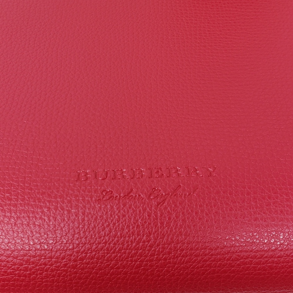 💯 Auth Burberry Reversible Red/Beige Tote Bag - Picture 6 of 8